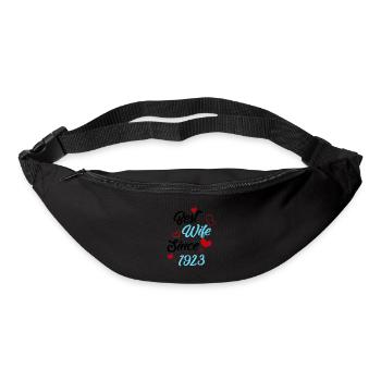 Anniversary Best Wife Since 1923 Wedding - Bum bag - black - Front