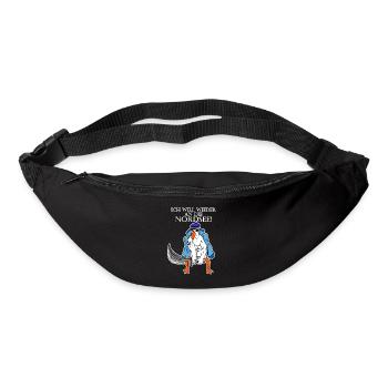Nordsee Plattdeutsch Spruch Moin Möwe - Gürteltasche - Schwarz - Vorne