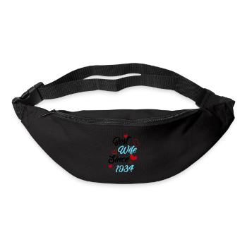 Anniversary Best Wife Since 1934 Wedding - Bum bag - black - Front