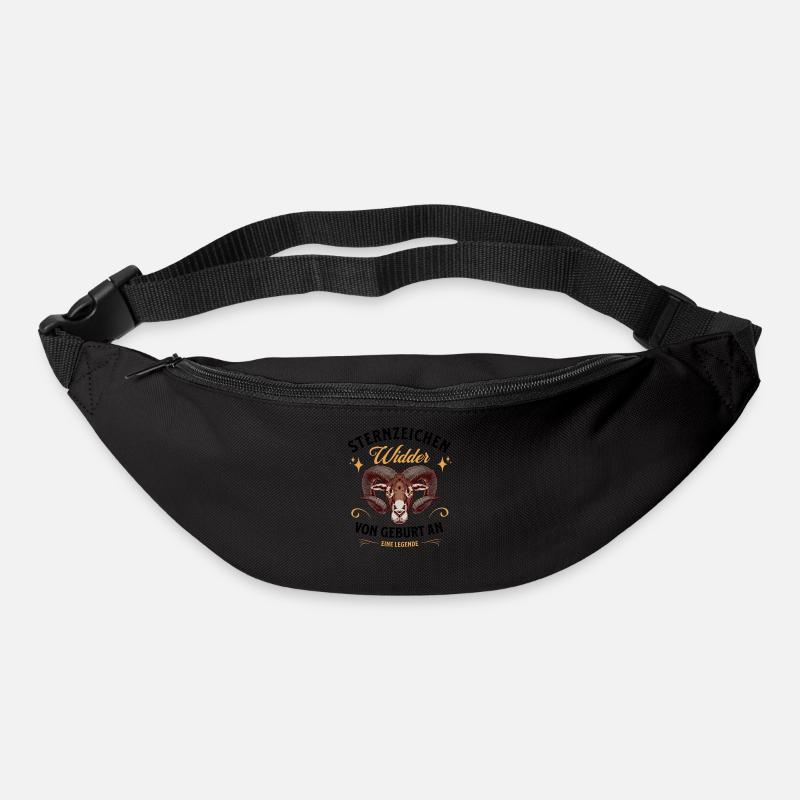 Sternzeichen Geschenke Widder Spruch - Gürteltasche - Schwarz