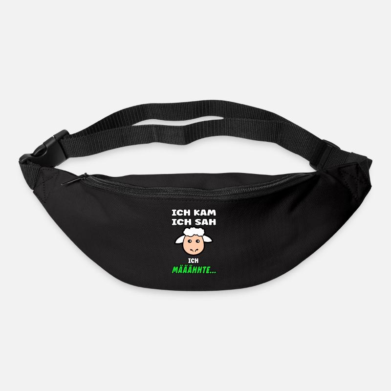 Schäfchen Spruch - Lustiges Design mit Schaf - Gürteltasche - Schwarz