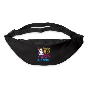 Süßes Einhorn Glückliche 100 Tage der 4. Klasse - Gürteltasche - Schwarz - Vorne