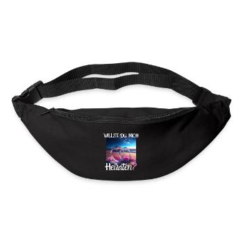 Heiratsantrag für Hochzeit oder Verlobung - - Gürteltasche - Schwarz - Vorne