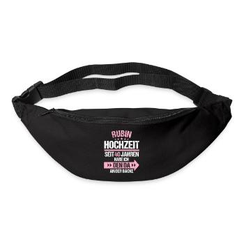 40 verheiratet Rubin Hochzeit 40.Hochzeitstag - Gürteltasche - Schwarz - Vorne