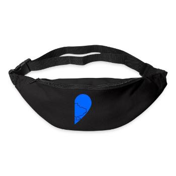 Ukraine Contour Map Love for the couple Heart Flag - Bum bag - black - Front