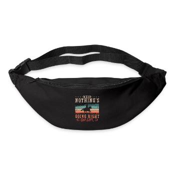 Couper le cheval quand rien ne va Cowboy rétro - Sac banane - noir - Devant