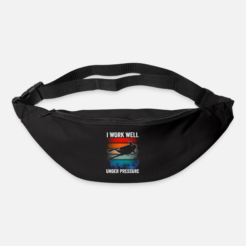 Je travaille bien sous pression - Sac banane - noir