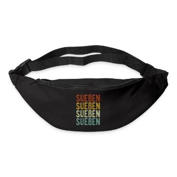 Sueßen Stadt Retro Vintage - Gürteltasche - Schwarz - Vorne