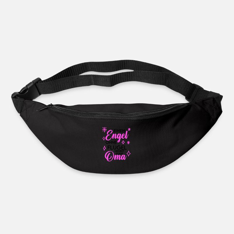 Oma Engel Spruch Geschenk - Gürteltasche - Schwarz
