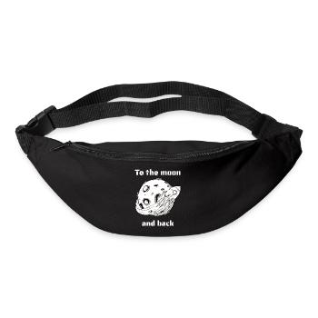 To The Moon & Back Retro Outer Space Designs - Gürteltasche - Schwarz - Vorne