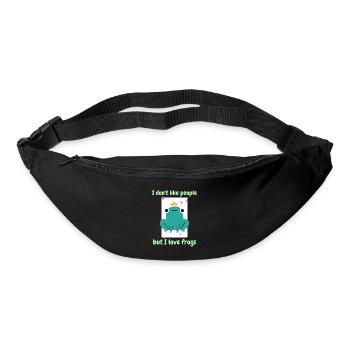 Je n’aime pas les gens mais j’aime les grenouilles mignonnes grenouille - Sac banane - noir - Devant