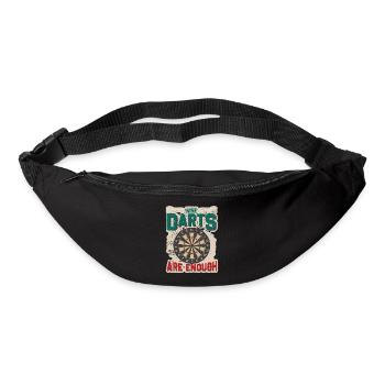 Dart & Bier Lustiger Darts Spruch - Gürteltasche - Schwarz - Vorne