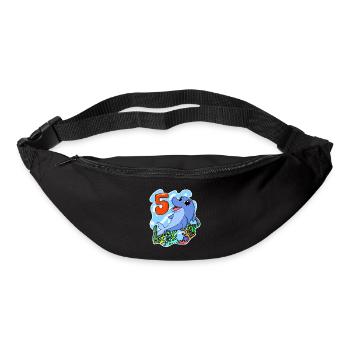 5 Jahre alt - 5. Geburtstag mit Tier Motiv - Gürteltasche - Schwarz - Vorne
