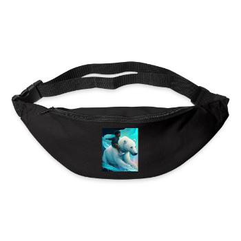 Balades pour enfants ours polaires - Sac banane - noir - Devant