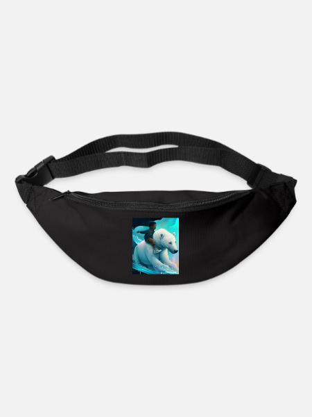 Child rides polar bear - Bum bag - black