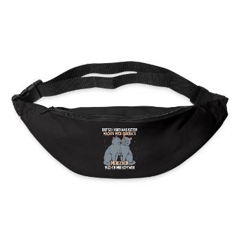 Britisch Kurzhaar Katzen - Gürteltasche - Schwarz - Vorne