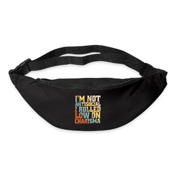 I'm Not Antisocial, I Rolled Low On Charisma 6 - Bum bag - black - Front