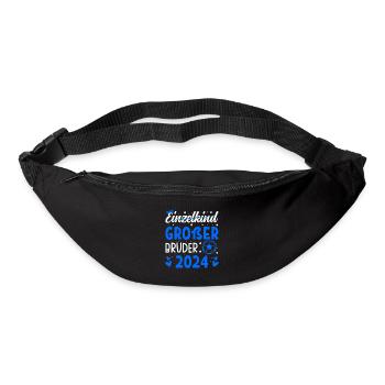 Jungen Ich werde Großer Bruder 2024 Geburt Spruch - Gürteltasche - Schwarz - Vorne