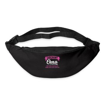 Ehrenamt Oma Spruch Ehrenamtlerin Geschenk - Gürteltasche - Schwarz - Vorne