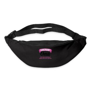 Ehrenamt Oma Spruch Ehrenamtlerin Geschenk - Gürteltasche - Schwarz - Vorne
