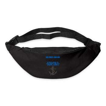 Korsika Lustiger Spruch Frankreich Insel Geschenk - Gürteltasche - Schwarz - Vorne