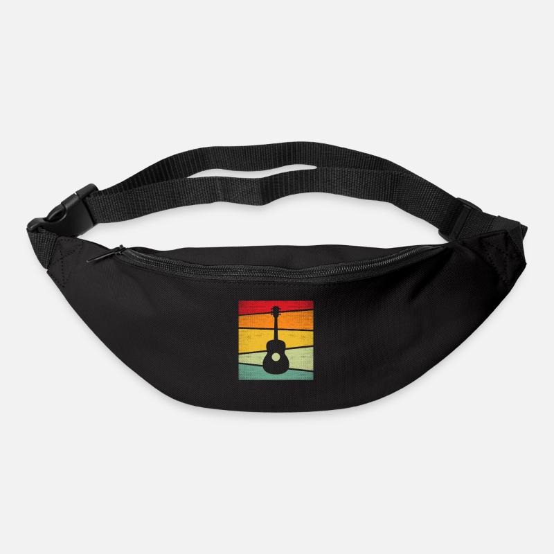 Gitarre Retro - Gürteltasche - Schwarz
