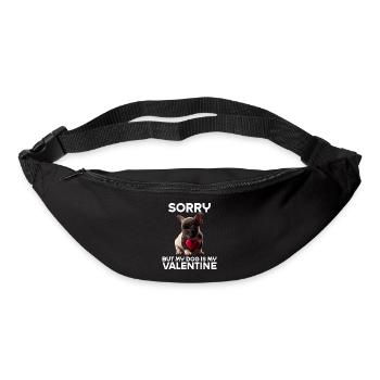 Désolé, mais mon chien est mon Valentin - Sac banane - noir - Devant