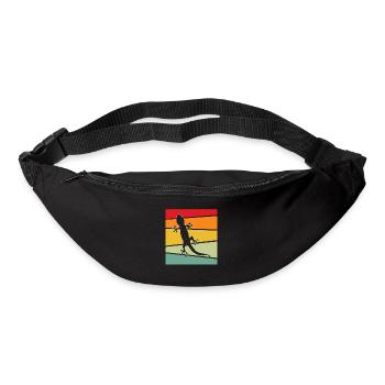 Lézard Rétro - Sac banane - noir - Devant