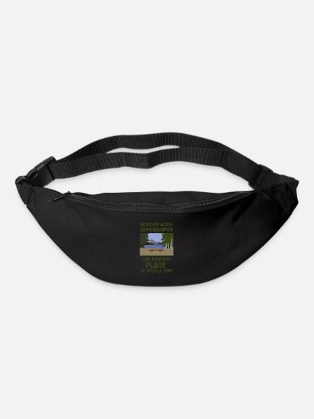 Camping slogan camping - Sac banane - noir