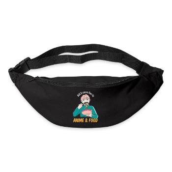 All I Care For Is Anime & Food Retro Anime Lover - Gürteltasche - Schwarz - Vorne