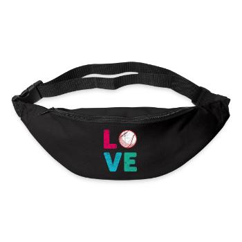 Love Baseball lustiges funny Design Tshirt - Gürteltasche - Schwarz - Vorne