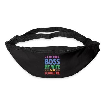 Je suis le patron - ma femme a dit que je pouvais avoir 9 ans - Sac banane - noir - Devant