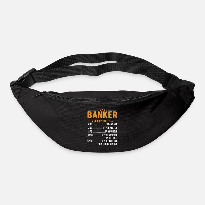 Salaire horaire du banquier - Sac banane - noir