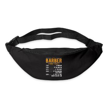 Barbier Stundenlohn - Gürteltasche - Schwarz - Vorne