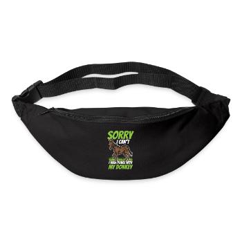 Can't I have plans with my donkey cute animal - Bum bag - black - Front