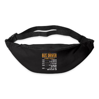 Bus driver hourly wage - Bum bag - black - Front