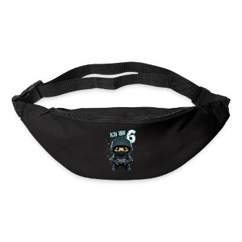 Kinder Geburtstag 6 Jahre - Videospiele und Gamer - Gürteltasche - Schwarz - Vorne