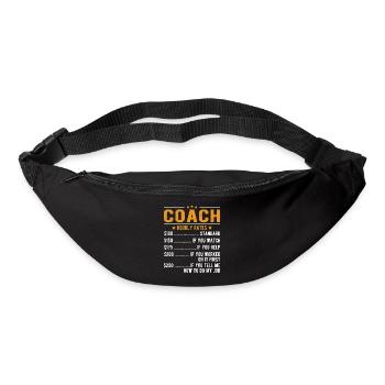 Trainer Stundenlohn - Gürteltasche - Schwarz - Vorne