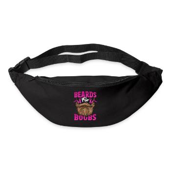 Barbes pour seins Sensibilisation au cancer du sein Rose - Sac banane - noir - Devant