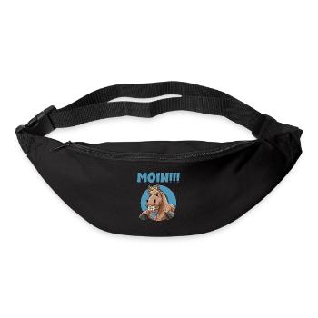 Pferd sagt wütend Moin - Gürteltasche - Schwarz - Vorne