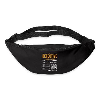 Detective hourly wage - Bum bag - black - Front