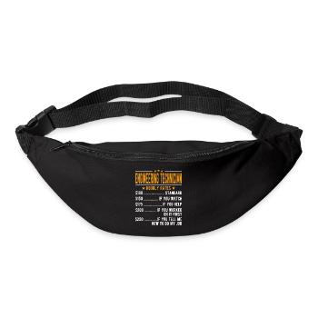 Engineering technician hourly wage - Bum bag - black - Front