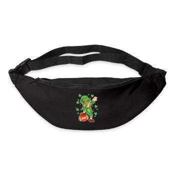 St Patricks Day Football Green Dabbing Leprechaun - Bum bag - black - Front