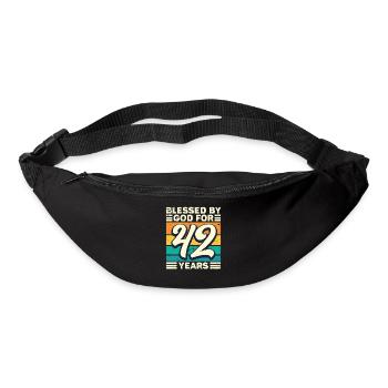 42 années de cadeaux d’anniversaire drôle de dicton - Sac banane - noir - Devant