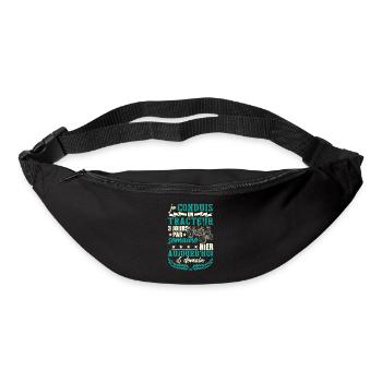 Agriculteur Paysan Fermier Tracteur - Sac banane - noir - Devant