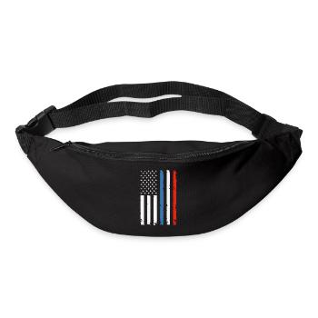 Drapeau du soldat américain 4 juillet - Sac banane - noir - Devant