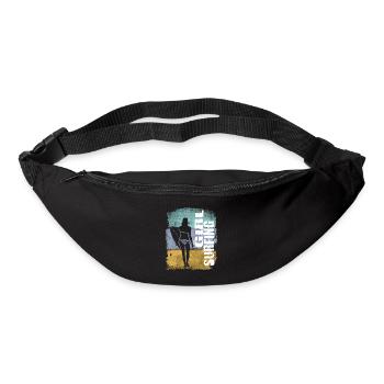 Girl Surfing Vintage Retro Surfer Girl - Bum bag - black - Front