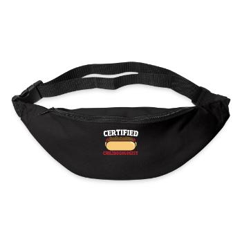 Chilidogologiste certifié Chili Dog Foodie - Sac banane - noir - Devant
