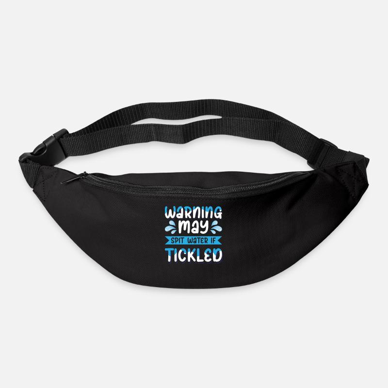 Warning - may spit water - if tickled - Bum bag - black