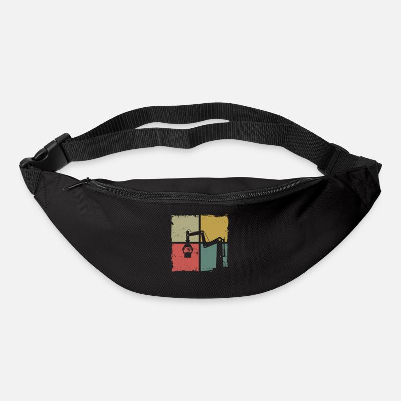 Robot Robotics Engineer Retro - Gürteltasche - Schwarz